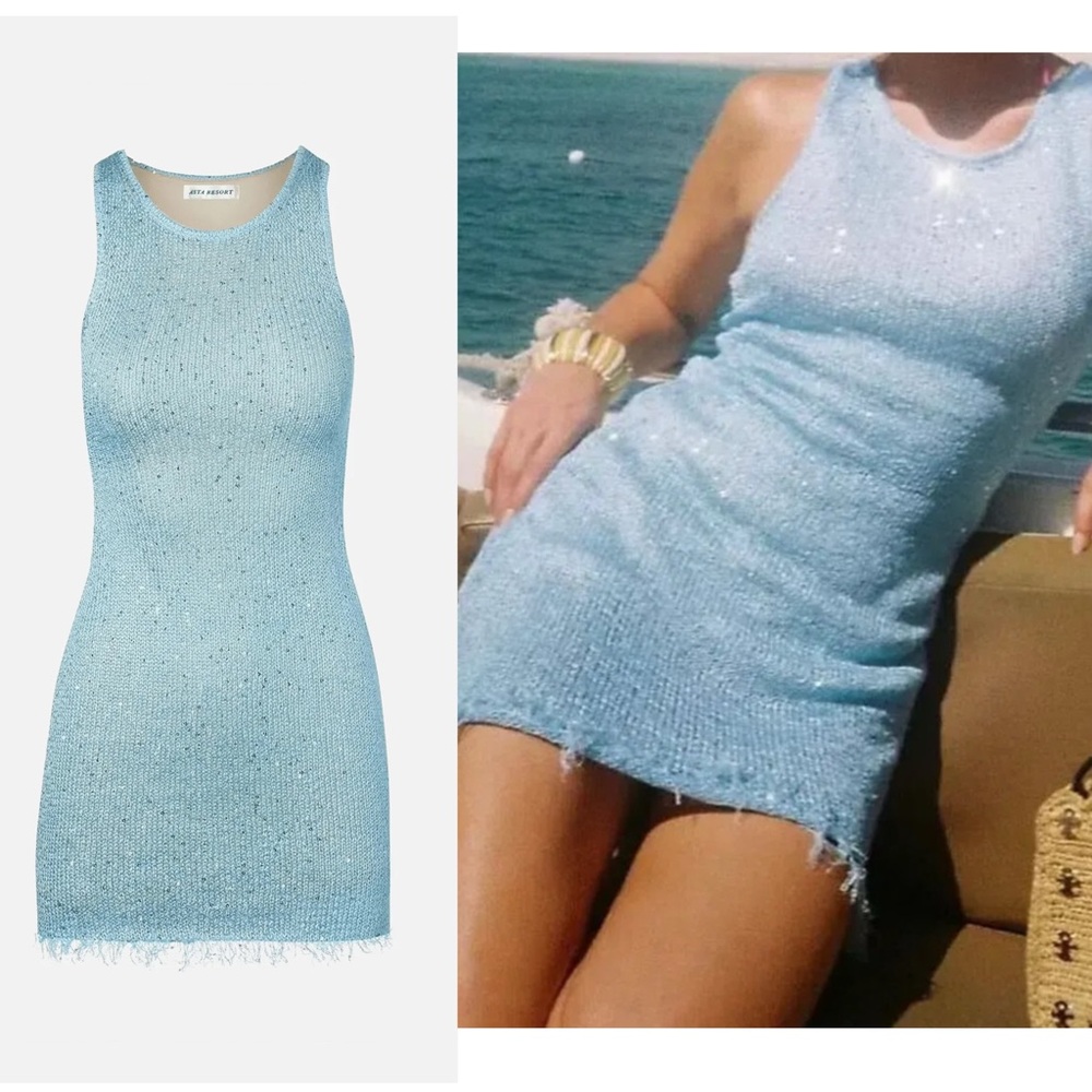 Asta Resort Natalia Mini Dress - Baia Blue Sequin